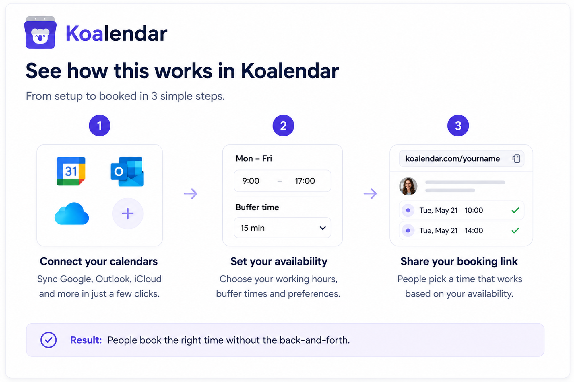 Koalendar's workflow to replace email chains